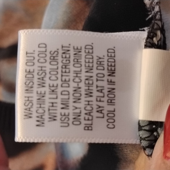 Simply Vera Vera Wang Abstract Floral Long Sleeve Blouse, Size: S - Picture 9 of 12